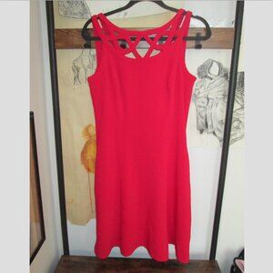 Red Cocktail Dress / Size 6 / White House Black Market